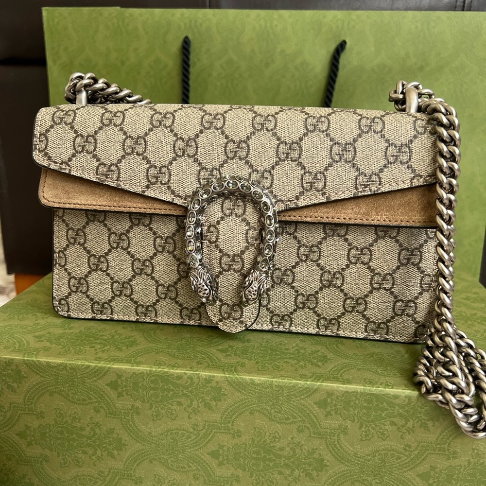 Gucci Tan and Brown Crossbody Bag
